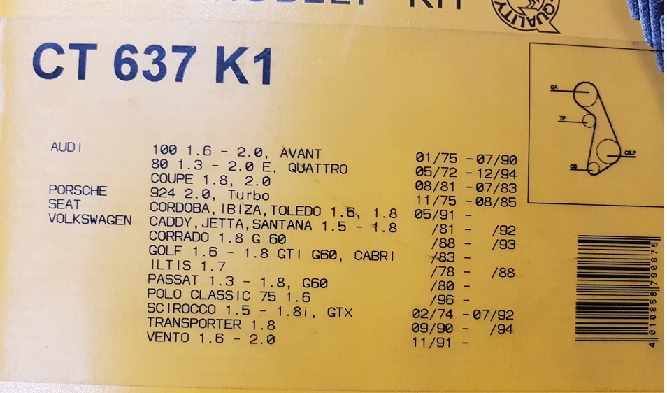 Sada rozvodov CT 637 K1 CONTITECH