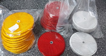 Odrazka oranžová 1-úchyt veľká