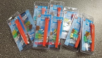 Poistky sada  6ks ploché s držiakom